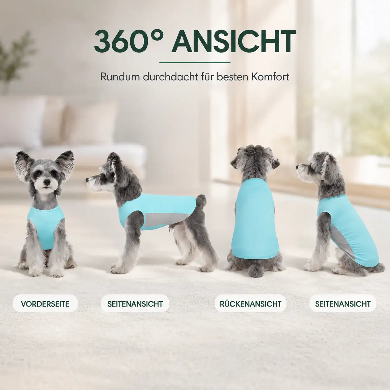 Hundekuhlshirt  Funktionsübersicht 