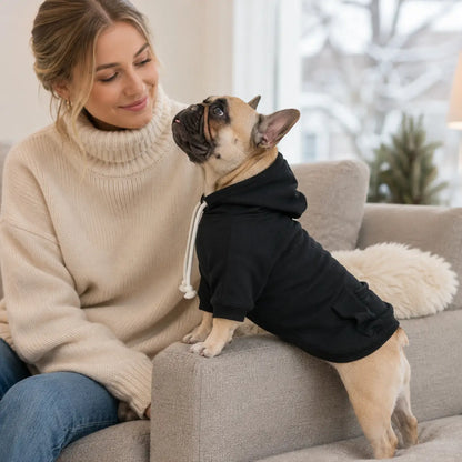 Hundemantel Fleece Hoodie | Warmer Hundepullover für kalte Tage