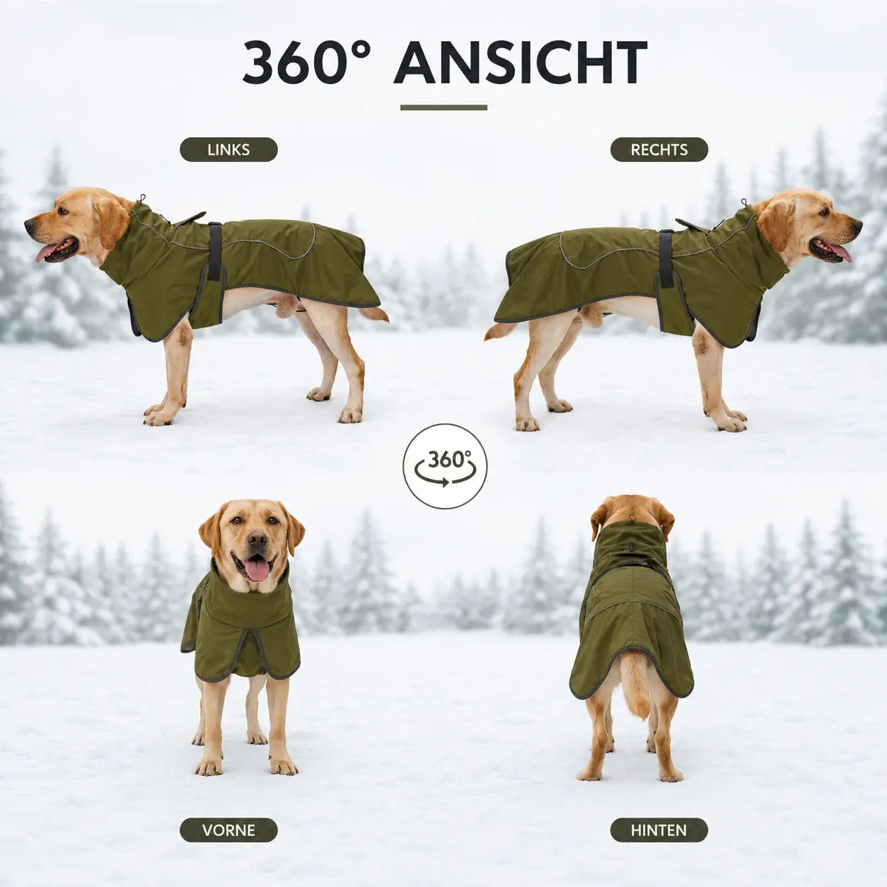 Hundemantel wasserdicht 360