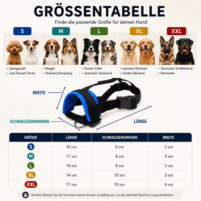 Hundemaulkorb Größentabelle 