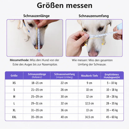 Hundemaulkorb Größentabelle 