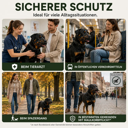 Hundemaulkorb für Rottweiler | Atmungsaktiv & Verstellbar