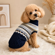 Hundepullover Vintage | Warmer Strickpullover für kleine Hunde