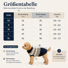 Hundepullover Vintage | Warmer Strickpullover für kleine Hunde