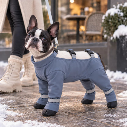 Hundeschuhe Winter | Pfotenschutz mit verstellbaren Hosenträgern