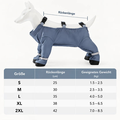 Hundeschuhe Winter | Pfotenschutz mit verstellbaren Hosenträgern