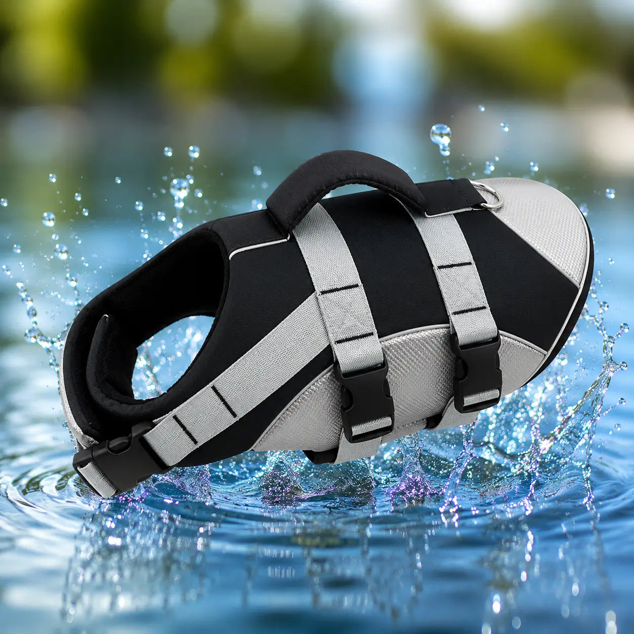 Hundeschwimmweste Schwarz