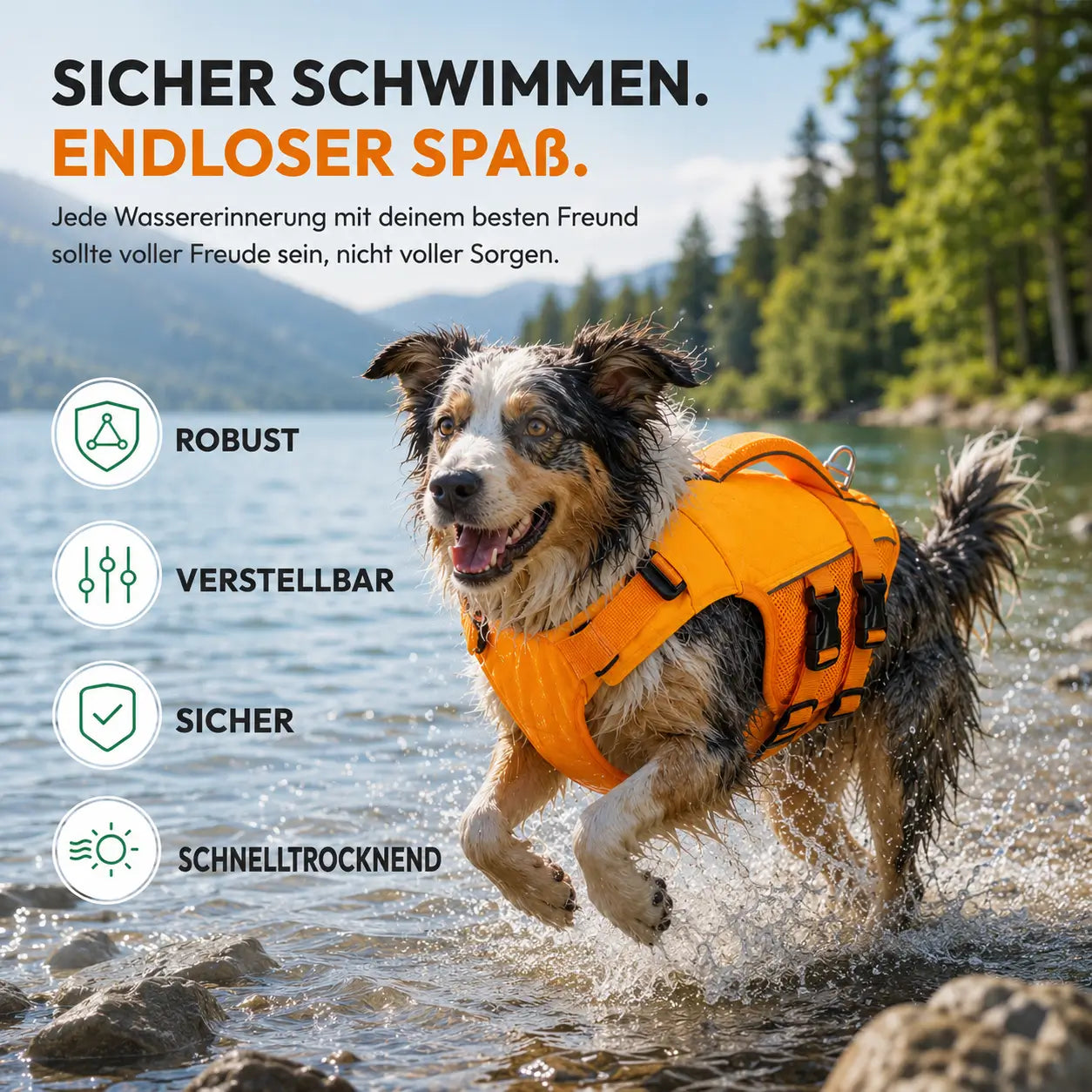 Hundeschwimmweste Anwendungsszenarien 