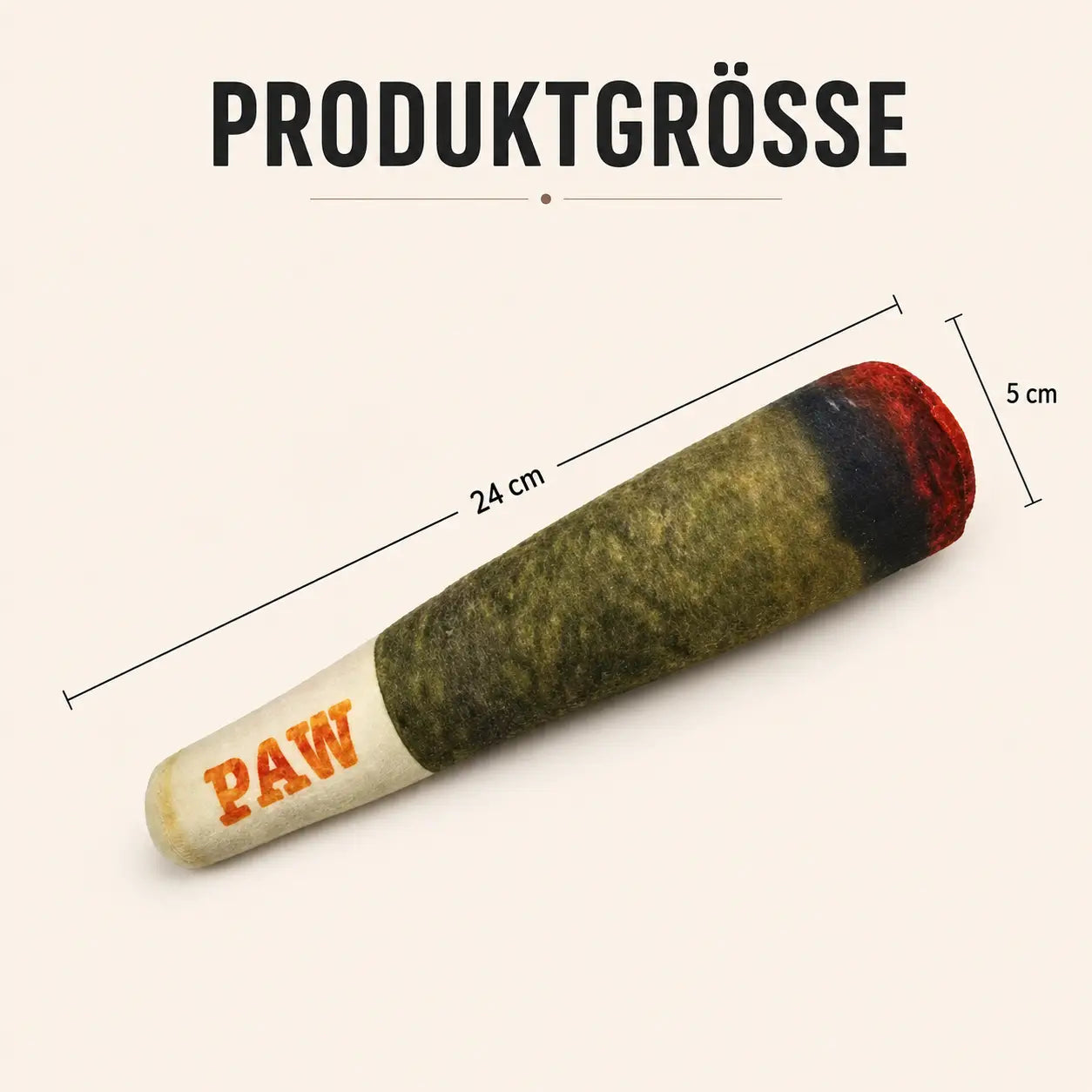 Hundespielzeug Zigarre Produktgröße