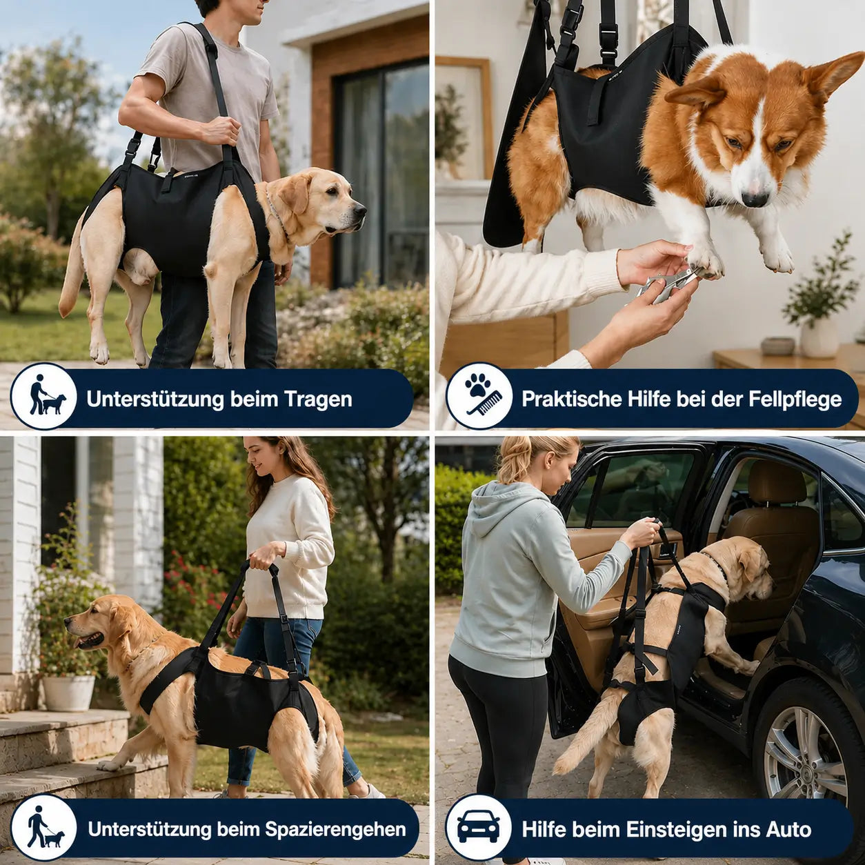 Hundetragehilfe Anwendungsszenarien 