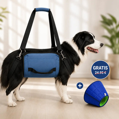 Hundetragehilfe mit Griff | Inklusive gratis Schutzkragen für Hunde & Katzen