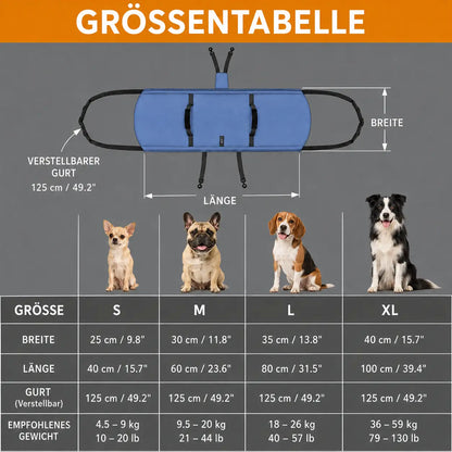 Hundetragehilfe mit Griff | Inklusive gratis Schutzkragen für Hunde & Katzen