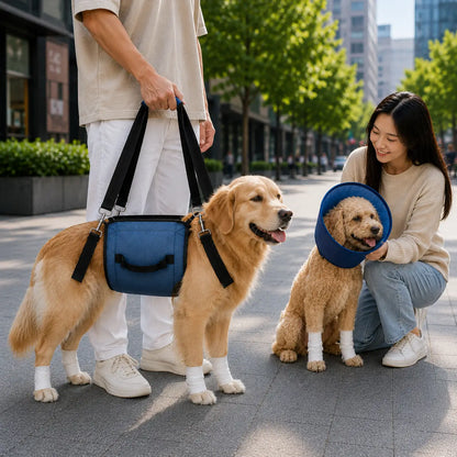 Hundetragehilfe mit Griff | Inklusive gratis Schutzkragen für Hunde & Katzen