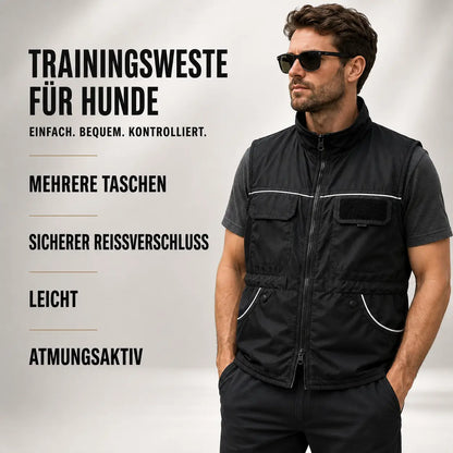 Hundetrainer Weste mit Taschen – Leichte Outdoor Trainingsweste