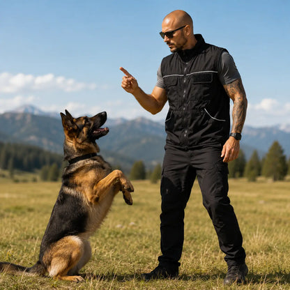 Hundetrainer Weste mit Taschen – Leichte Outdoor Trainingsweste