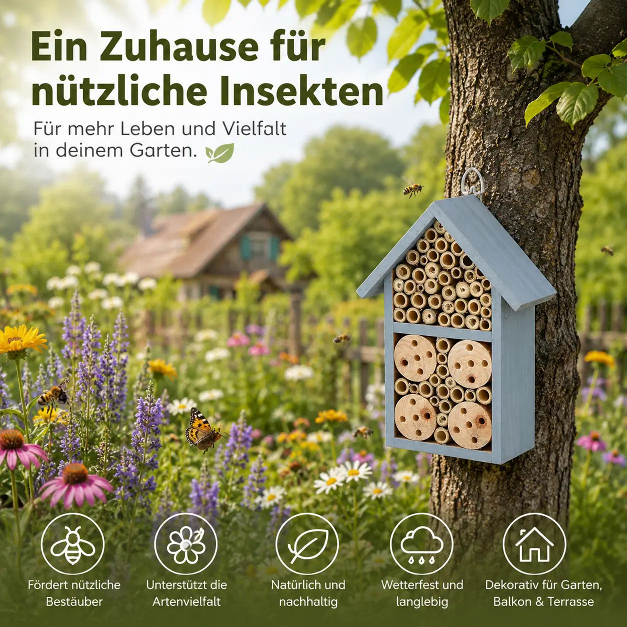 Insektenhotel Funktionsübersicht 