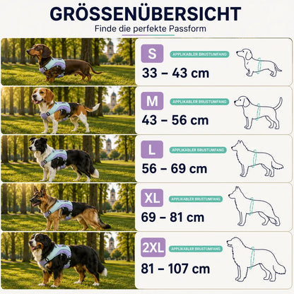 Hundegeschirr Größentabelle