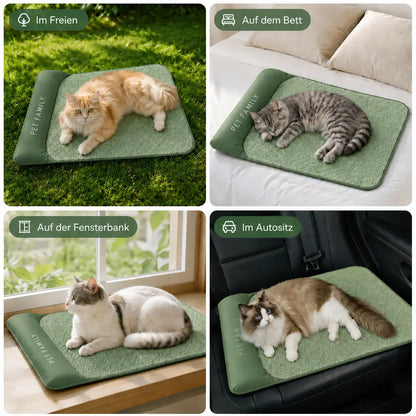 Kühlendes Katzenbett | Inklusive gratis kabelloser Katzhaarsauger