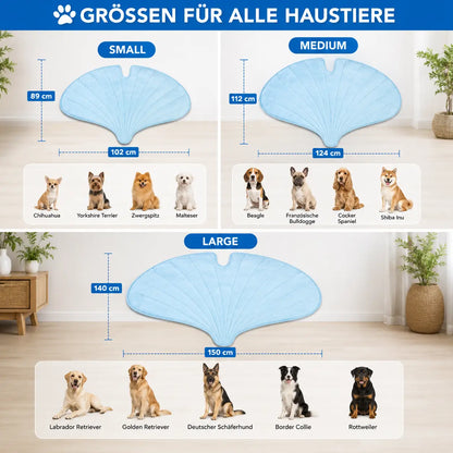Kuhlmatte  Größenübersicht 