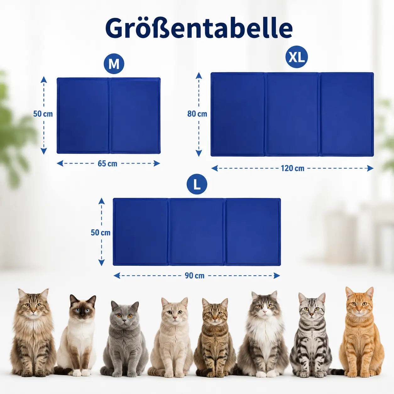 Kuhlmatte  Größentabelle→ 