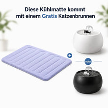 Kühlmatte für Katzen | inkl. Gratis Keramik Katzenbrunnen