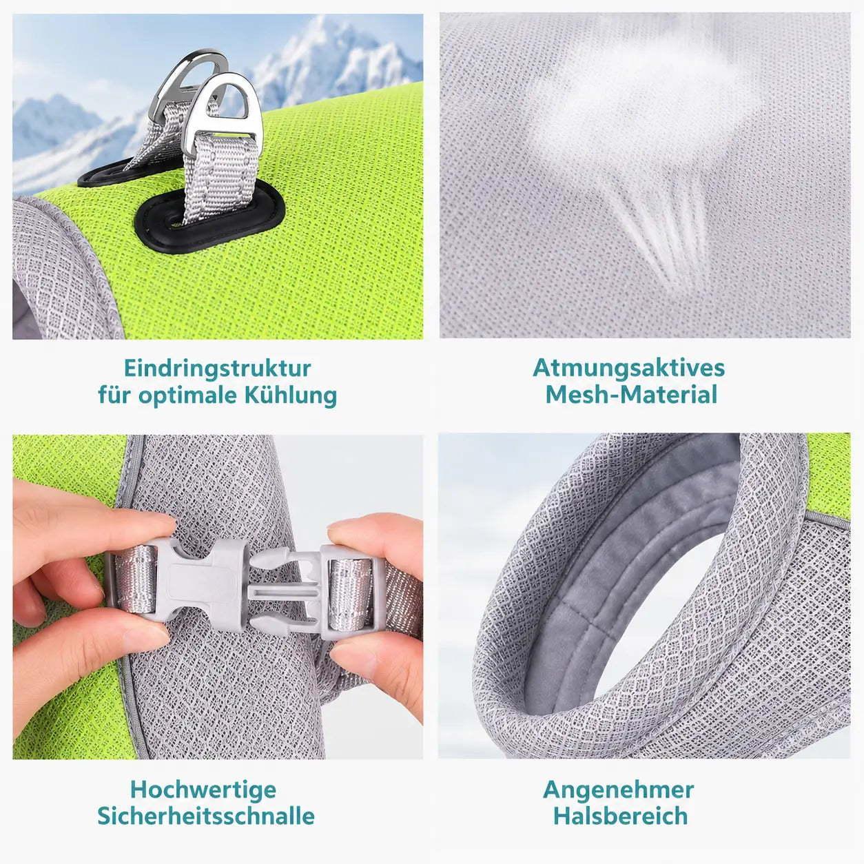Kuhlweste Detailaufnahme 