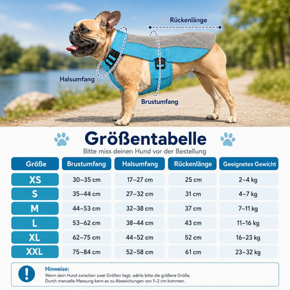 Kuhlweste Größentabelle 