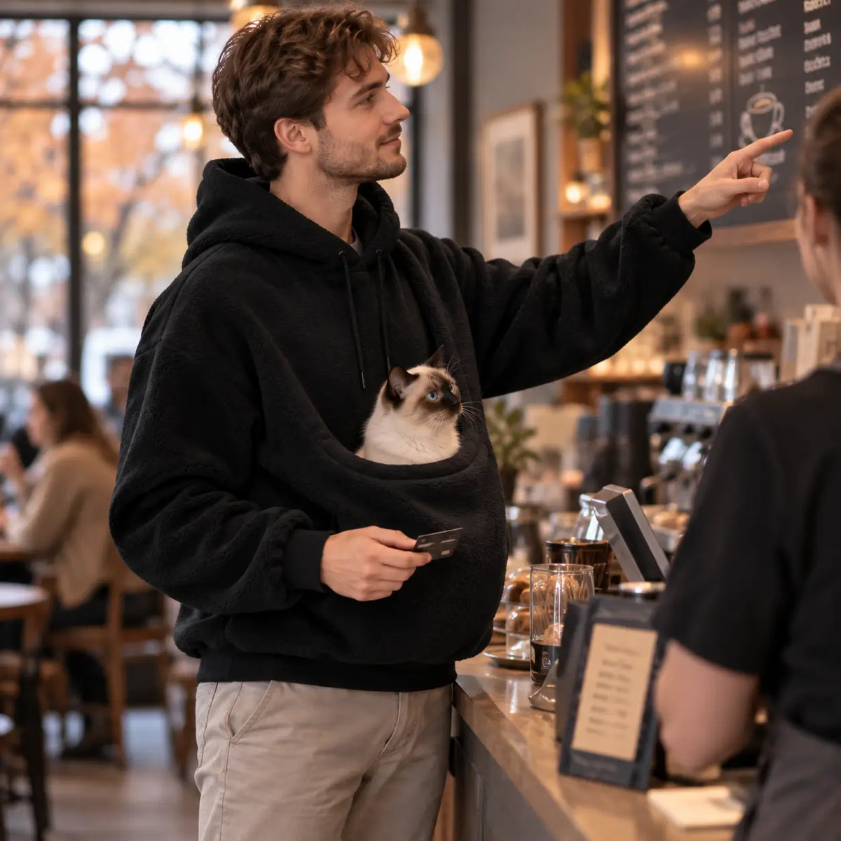 Katzen Tragepullover Lifestyle-Bild