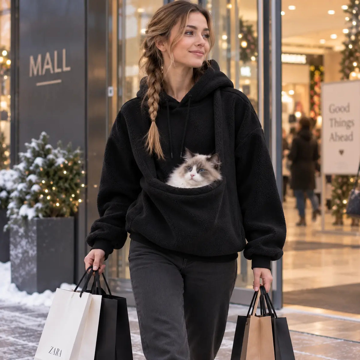 Katzen Tragepullover Lifestyle-Bild