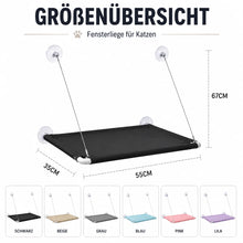 Katzenbett Fensterliege | Faltbare Hängematte mit Saugnäpfen