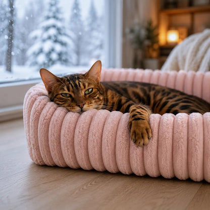 Katzenbett Winter Detailaufnahme