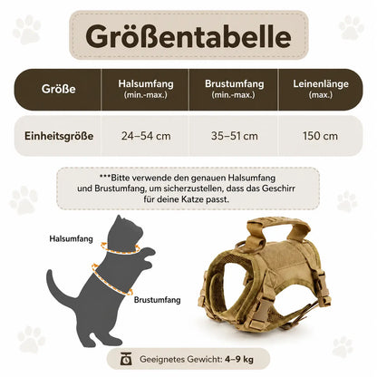 Katzengeschirr  Größentabelle→ 