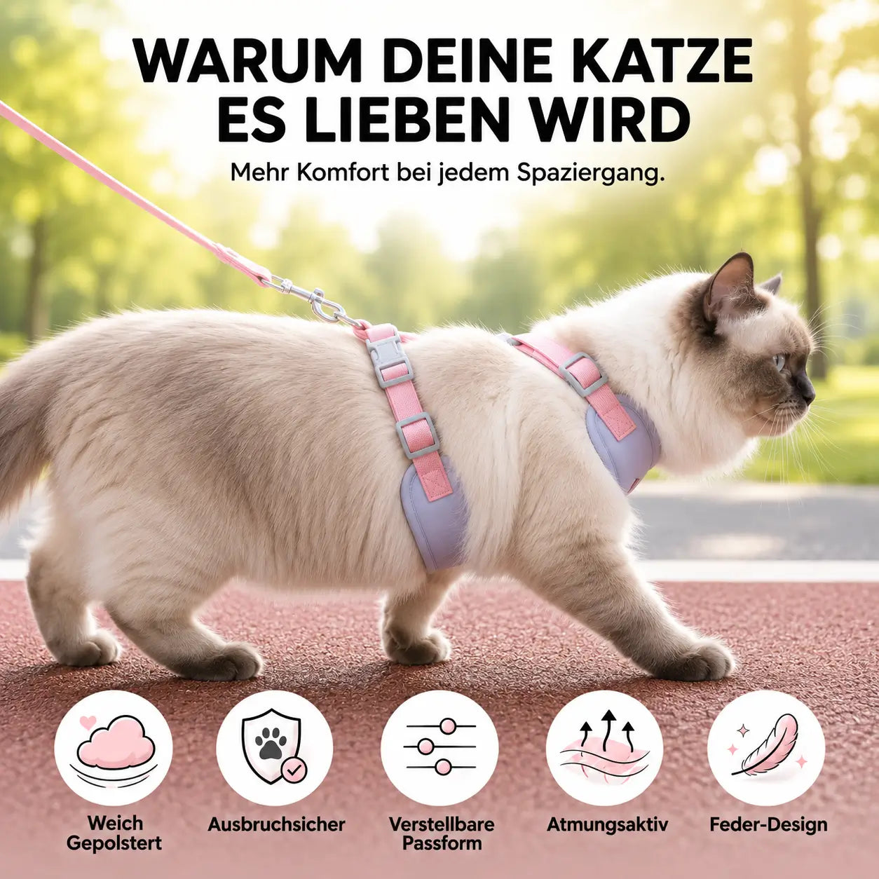 Katzengeschirr  Vorteile