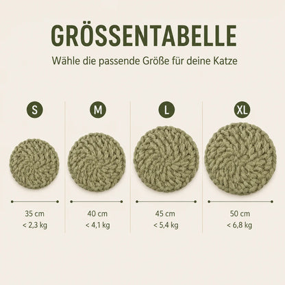 Katzenbett Rund | Weiches Flechtkissen zum Kneten & Schlafen