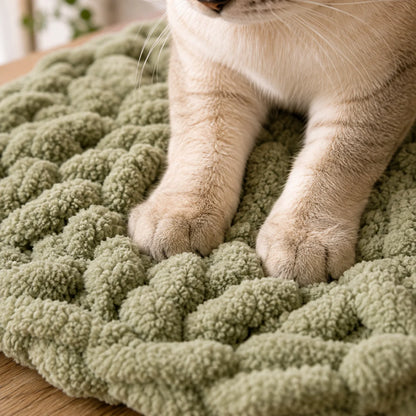 Katzenbett Rund | Weiches Flechtkissen zum Kneten & Schlafen