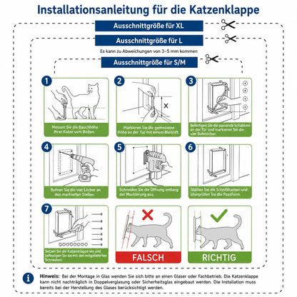 Katzenklappe Installation 