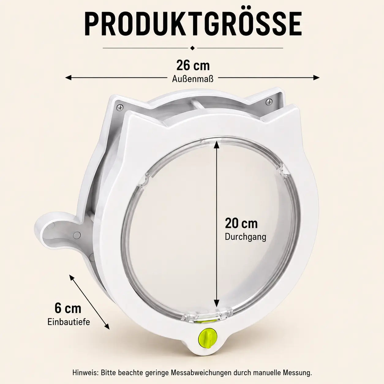 Katzenklappe Produktgröße