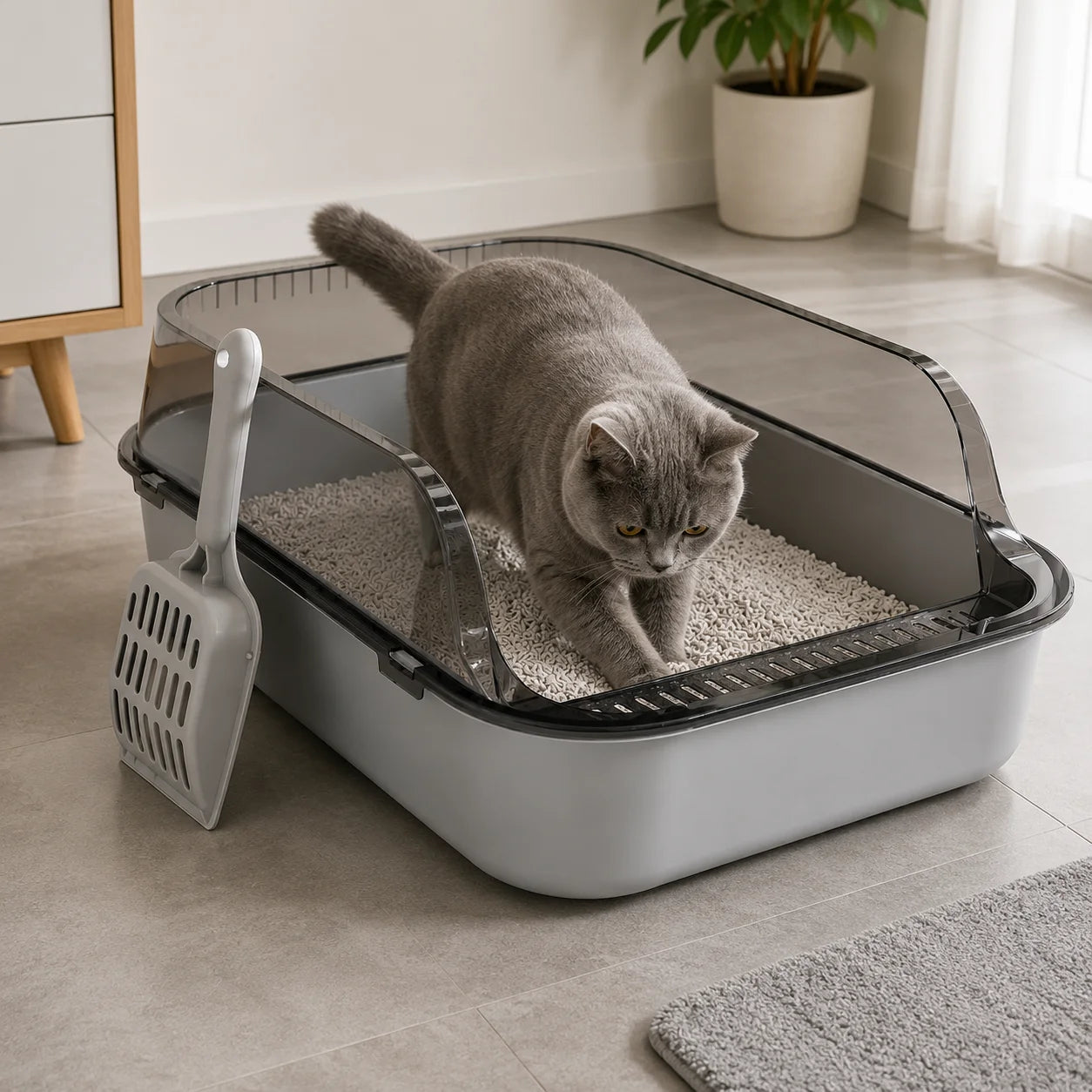 Katzenklo_mit_hohem_Rand  Anwendungsszenarien 