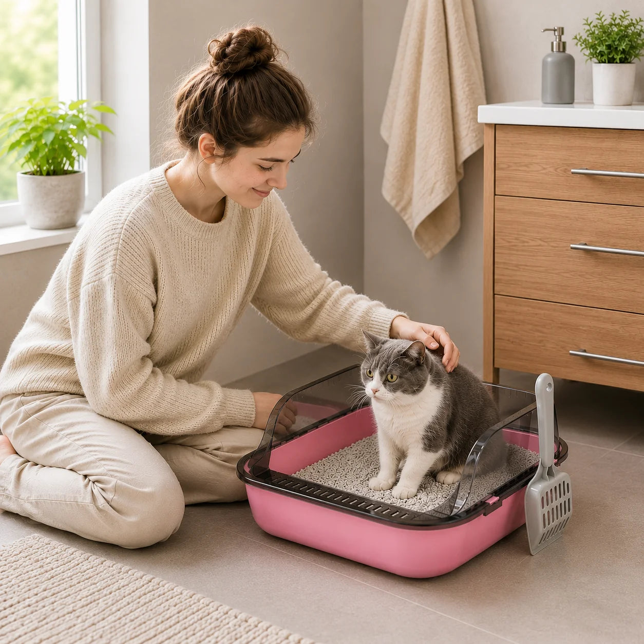 Katzenklo_mit_hohem_Rand  Anwendungsszenarien 