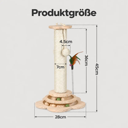 Katzenkratzbaum aus Holz Produktgröße