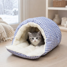 Winter Katzenbett | Warmes Schlafnest mit Plüsch