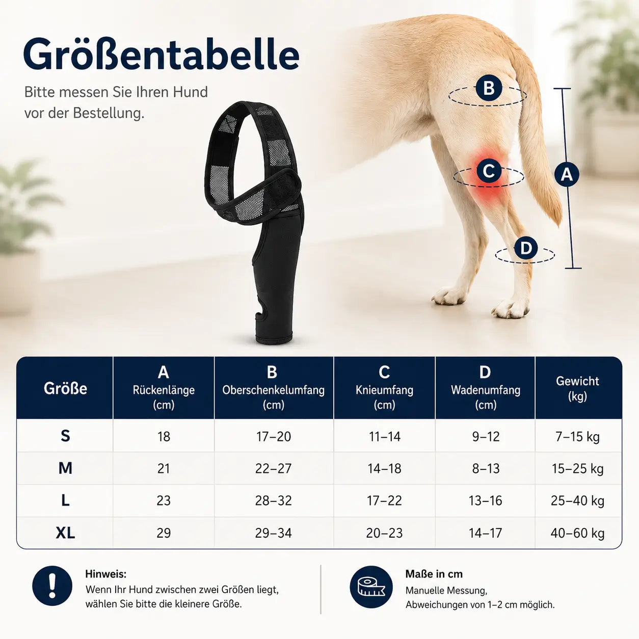 Kniebandage  Größentabelle→ 