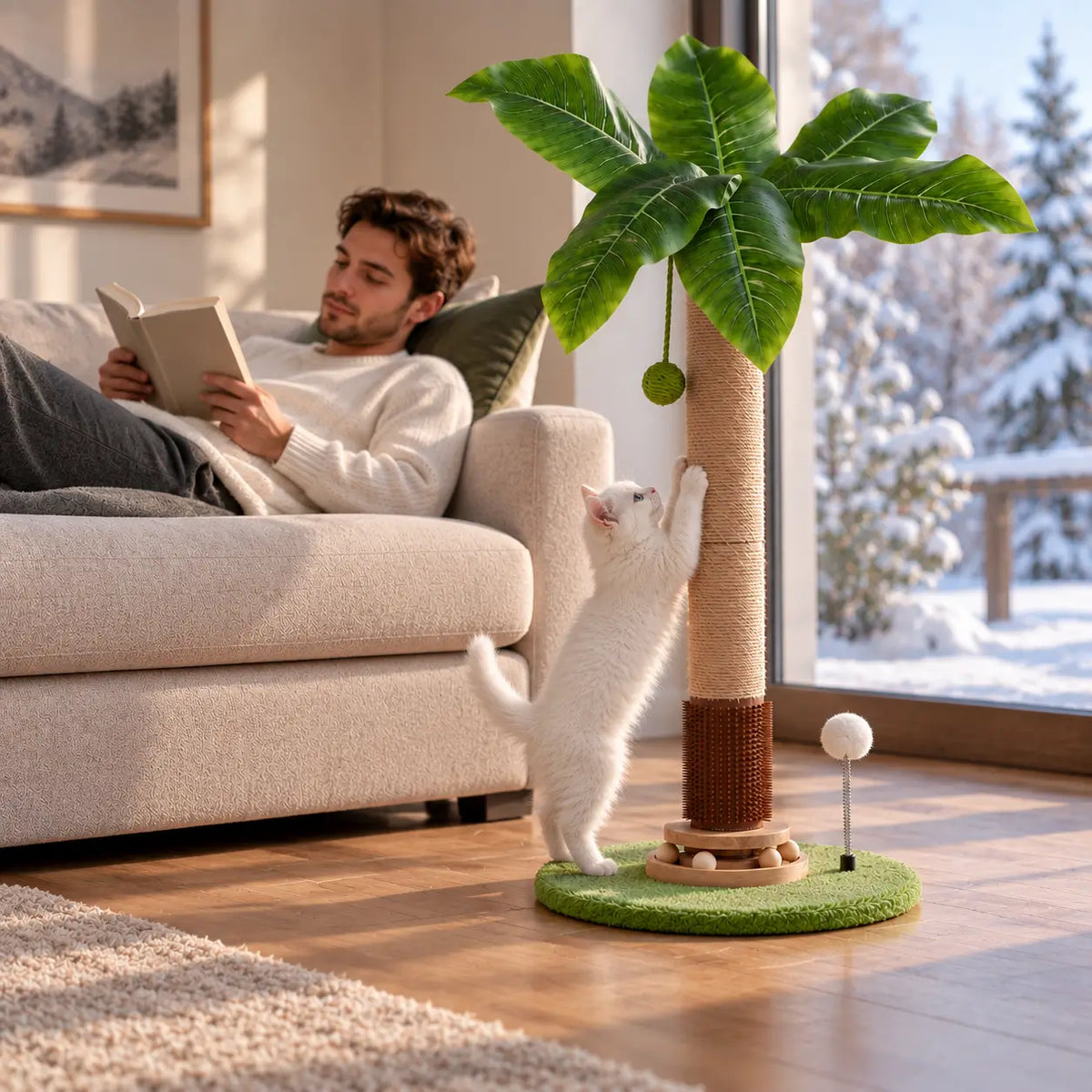 Kratzbaum Palme Lifestyle-Bild
