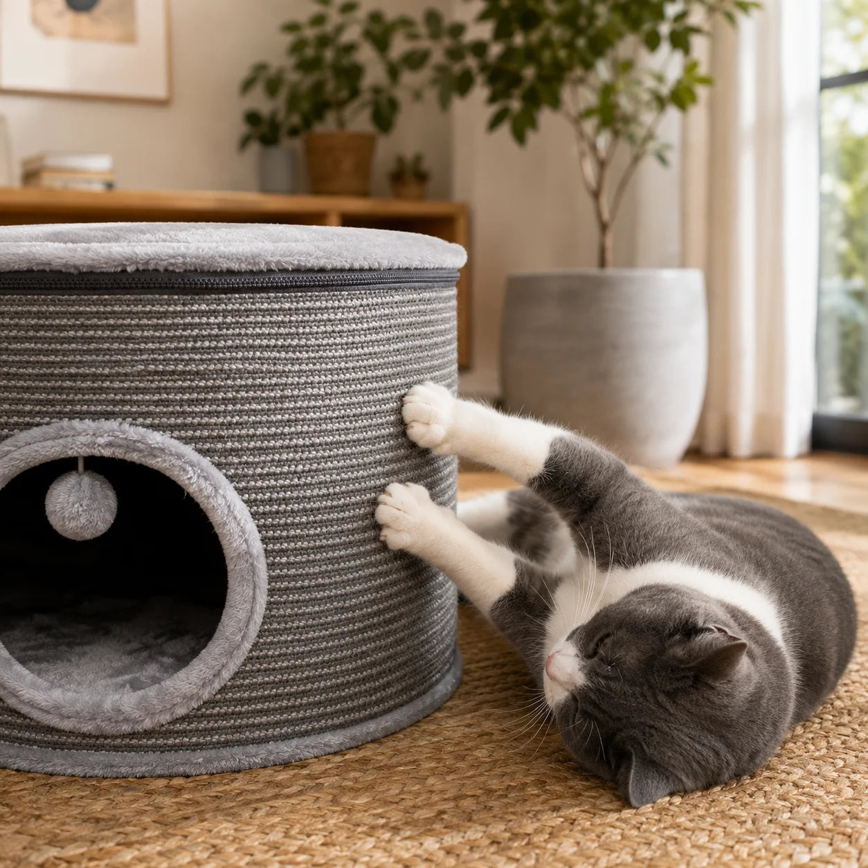 Kratztonne_f_r_Katzen Lifestyle-Bild