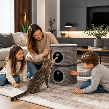 Kratztonne_f_r_Katzen Lifestyle-Bild