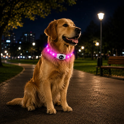 LED_Hundehalsband variantbild rosa