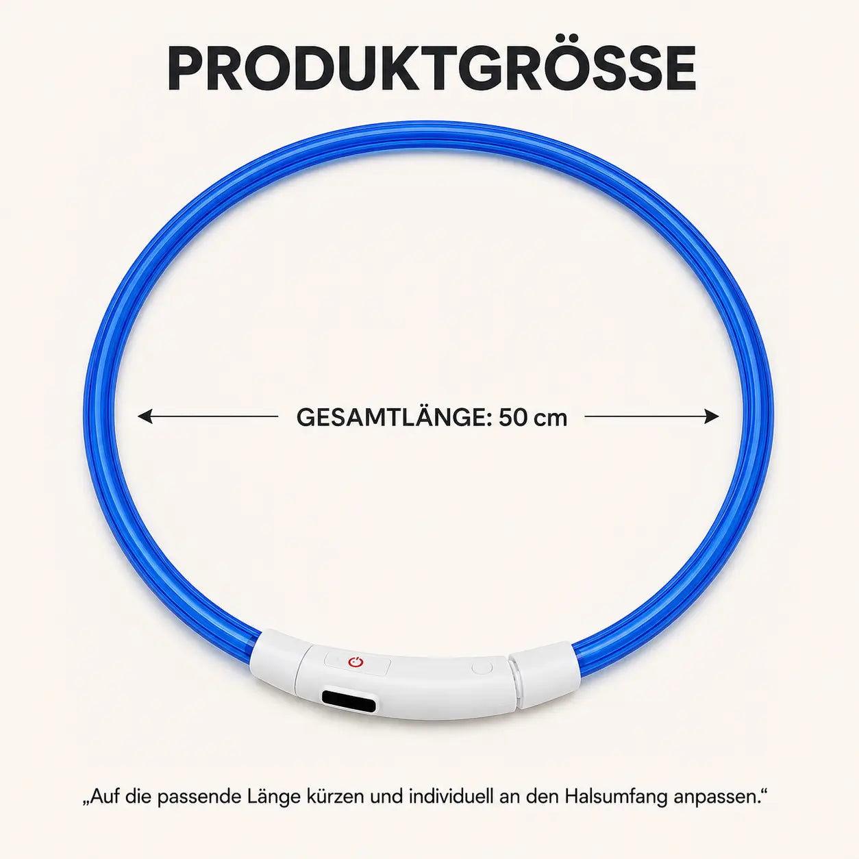 LED Hundehalsband Größenübersicht