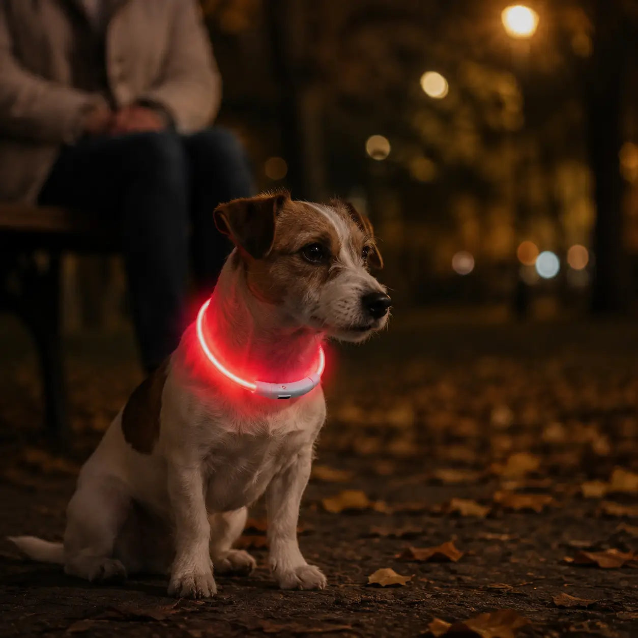 LED Hundehalsband Lifestyle-Bild