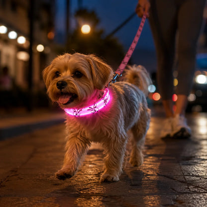 LED_Hundehalsband_variantbild rosa