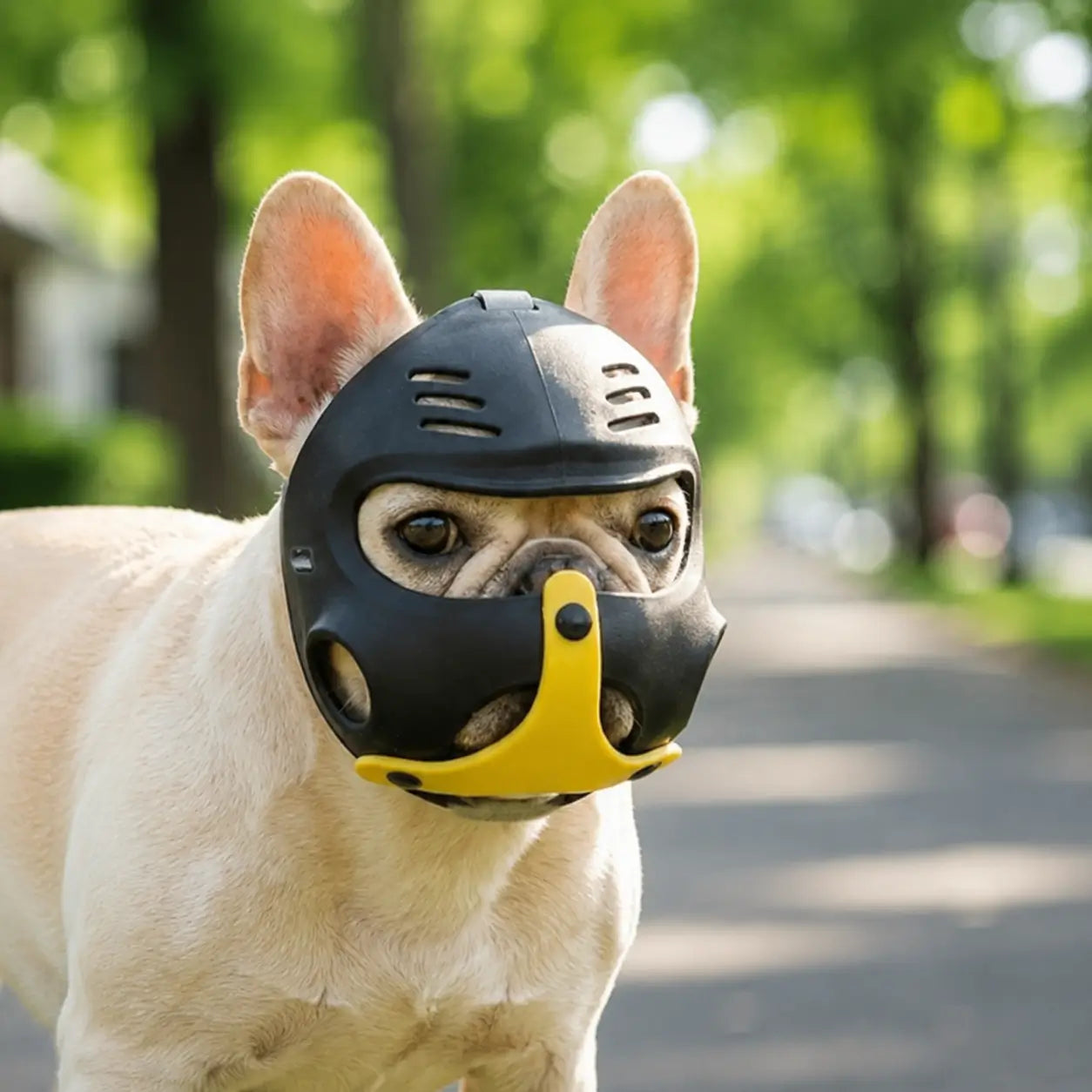 Maulkorb für Französische Bulldogge Lifestyle-Bild